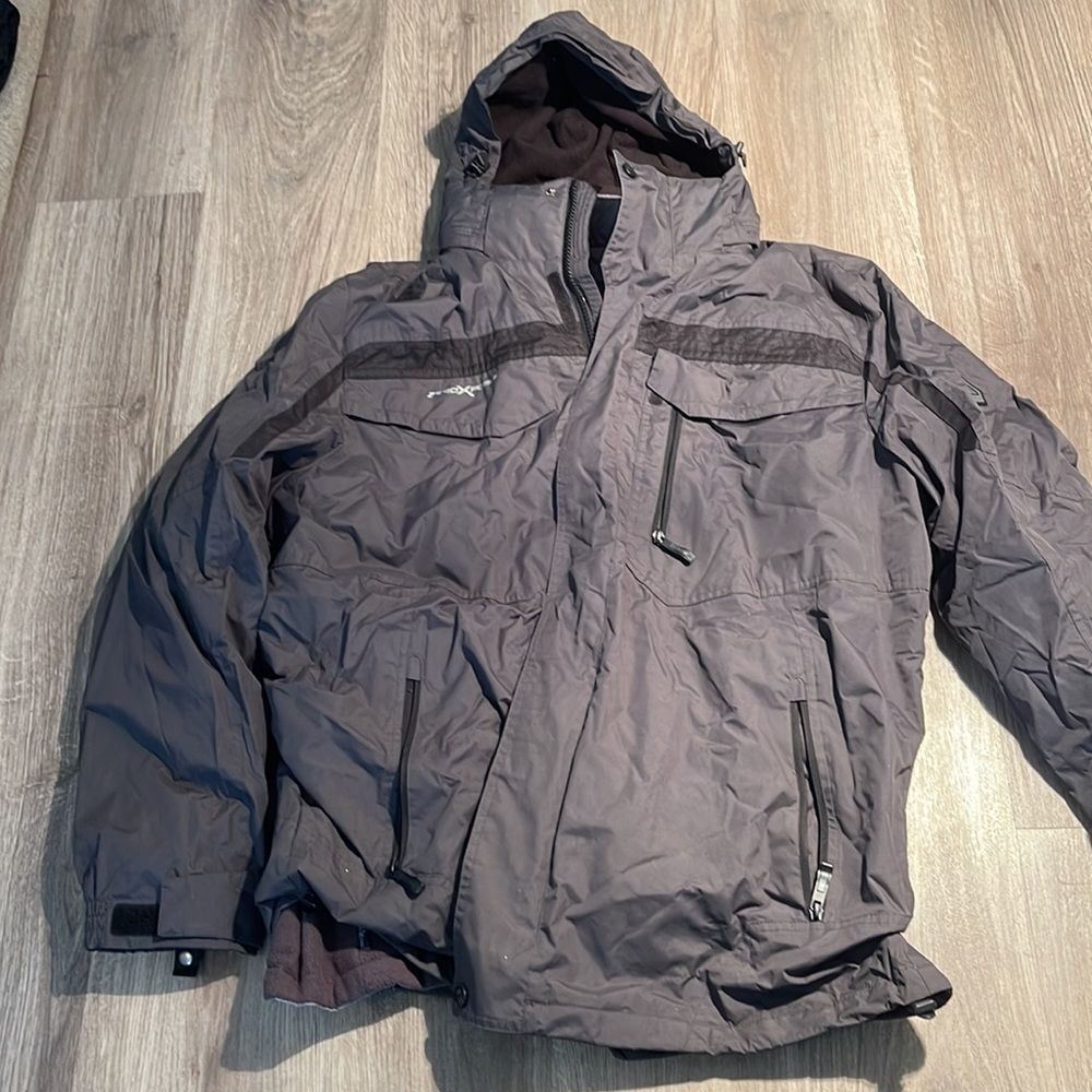Zero XPosure Men’s Winter Coat Grey 2 Coats in 1 2XL